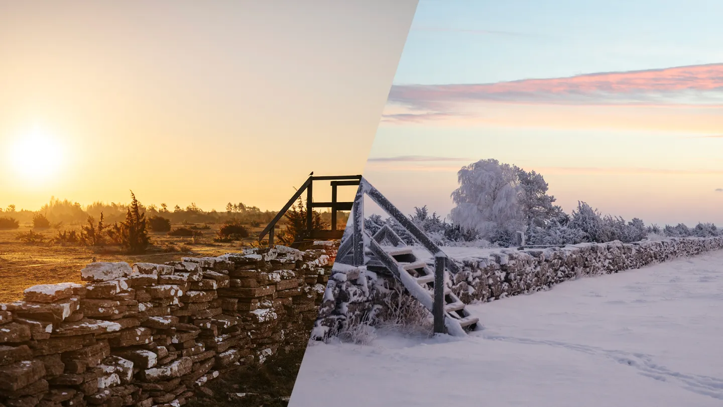 alvaret sommar och vinter - 18 grader